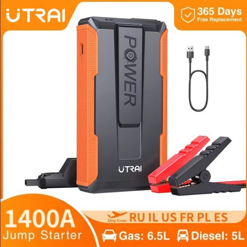 רק 36.6$/118 ש״ח לבוסטר הקומפקטי UTRAI JS-T1 – התנעה חזקה עד 2000A, סוללת גיבוי ופנס משולב במארז קטן ויעיל במיוחד!!