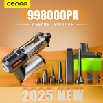 רק 31.5$/102 ש״ח לשואב האבק האלחוטי העוצמתי לרכב CENRR MAX – כולל מפוח, סוללה 6000mAh, ריקון בלחיצה ומתאם לייזר ירוק – פתרון נייד חכם לניקיון בכל מקום!!