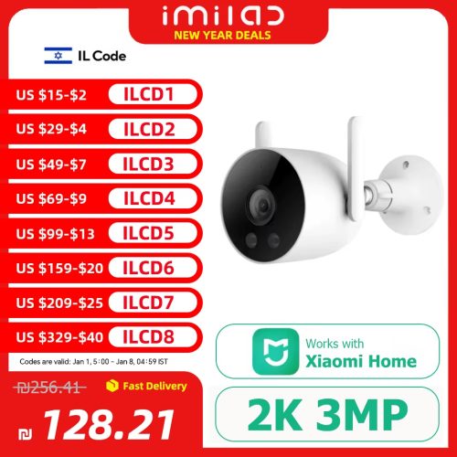 רק 35.6$/113 ש״ח למצלמת האבטחה IMILAB EC3 Lite – שידור 2K, ראיית לילה צבעונית, שליטה מלאה באפליקציה והתראות בזמן אמת!!