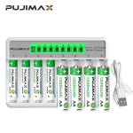 רק 7.4$/23 ש״ח למטען חכם PUJIMAX ל־8 סוללות AA/AAA עם מסך LCD, טעינה חכמה לפי כל סוללה בנפרד, והגנה מחימום וטעינת יתר!!