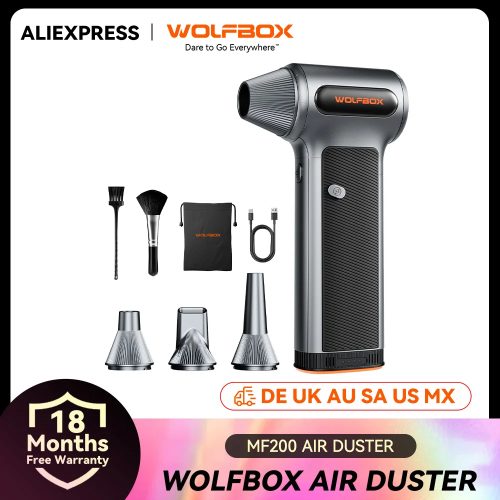 רק 78.7$/245 ש״ח למפוח האלחוטי העוצמתי WOLFBOX MF200 – עם לחץ אוויר מרשים, מנוע נטול פחמים ב־3 דרגות עוצמה וסוללה נטענת לעד 100 דקות עבודה!!