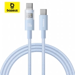 לחטוף!! רק 4$/13 ש״ח ל 2 כבלי טעינה מהירה Baseus עם צג דיגיטלי, תמיכה ב־100W וסיכוך מתקדם נגד קרעים!!