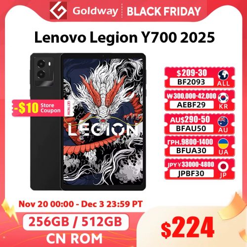 רק 269$/883 ש״ח לטאבלט הגיימינג החייתי Lenovo Legion Y700 (2025) עם מסך 165Hz, מעבד Snapdragon 8 Gen 3, טעינה מהירה 68W ואחסון של עד 512GB – מפלצת ביצועים קומפקטית!!