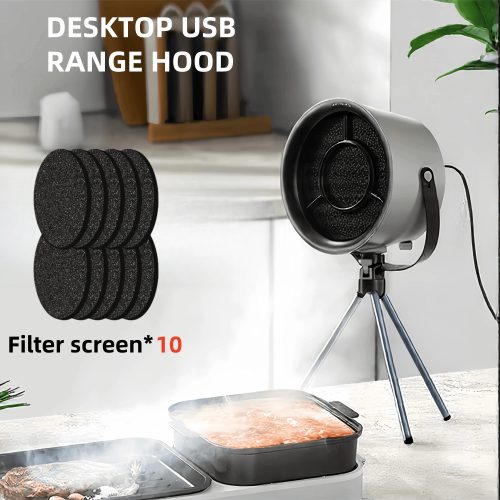 רק 21.9$/70 ש״ח לקולט האדים הנייד USB Desktop Range Hood – שואב עשן וריחות בעוצמה גבוהה, עם חיבור USB ושלוש דרגות עוצמה!!