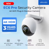 רק 56.1$/174 ש"ח למצלמת אבטחה חיצונית IMILAB EC6 Pro 4K עם כיסוי 360°, ראיית לילה צבעונית ומעקב חכם AI מתקדם!!