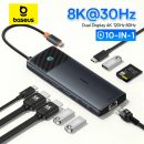 רק 15.5$/48 ש״ח למפצל USB-C חכם Baseus 10-in-1 עם 2 יציאות HDMI, טעינת 100W וחיבורי רשת וכרטיסים לשדרוג מלא של כל מחשב נייד!!