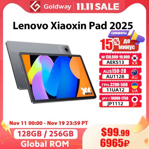 רק 91$/297 ש״ח לטאבלט Lenovo Xiaoxin Pad 11 (2025) עם מסך 2.5K בגודל 11 אינץ', מעבד Dimensity 6300, זיכרון 128GB, סוללה 7040mAh וסאונד Dolby Atmos!!