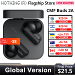 רק 21.5$/66 ש״ח לאוזניות CMF Buds 2a עם דרייברים 12.4 מ״מ, ANC חכם, 4 מיקרופונים וזמן סוללה מרשים של עד 35 שעות!!