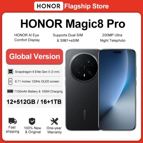 רק 940.9$/2916 ש״ח לסמארטפון HONOR Magic8 Pro 5G AI בגרסה גלובלית רשמית עם מסך OLED 6.71 אינץ׳, סוללה 7100mAh, טעינה מהירה 100W ומצלמת טלפוטו 200MP מרשימה!!