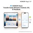 רק 1239$/3948 ש״ח ל־סמארטפון המתקפל HONOR Magic V5 עם מסך OLED מתקפל 7.95″, זיכרון 16GB RAM ו־512GB אחסון, מעבד Snapdragon 8 Elite וטעינה מהירה במיוחד!! בארץ המחיר 6790 ש״ח!!