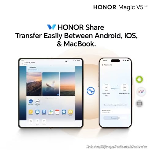 רק 1239$/3948 ש״ח ל־סמארטפון המתקפל HONOR Magic V5 עם מסך OLED מתקפל 7.95″, זיכרון 16GB RAM ו־512GB אחסון, מעבד Snapdragon 8 Elite וטעינה מהירה במיוחד!! בארץ המחיר 6790 ש״ח!!