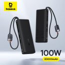 רק 44$/136 ש״ח לסוללת הגיבוי Baseus 20000mAh עם טעינה מהירה 100W וכבלים מובנים שמטעינה מחשבים ניידים וסמארטפונים בלי להסתבך עם כבלים!!