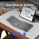 רק 24.5$/75 ש״ח למקלדת Bluetooth ארגונומית מתקפלת עם מבנה מפוצל, עיצוב קומפקטי וטעינה נטענת לעבודה נוחה עם לפטופ, טאבלט או סמארטפון גם בדרכים!!