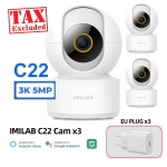 לחטוף!! רק 60$/192 ש״ח לשלישיית מצלמות האבטחה העוצמתיות IMILAB C22 עם צילום 3K אודיו דו כיווני ותמיכה ב-Wifi6!! בארץ המחיר לאחת גבוה יותר!!
