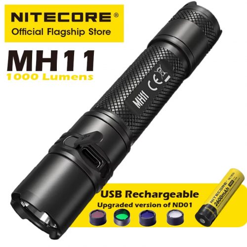 רק 33.9$/108 ש״ח לפנס היד NITECORE MH11 – קומפקטי במיוחד, בעוצמה של 1000 לומן, עם טעינה ב‑USB‑C, עמיד למים ומאיר עד 190 מטר!!