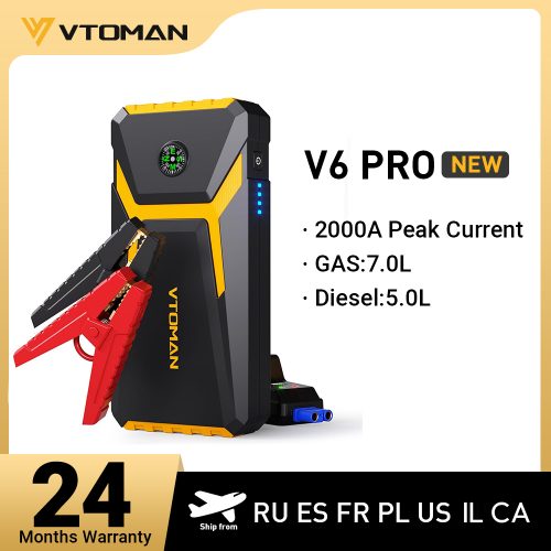 רק 35$\126 ש״ח עם הקופון AERR05 לבוסטר הנהדר VTOMAN V6 Pro 2000A כולל משלוח מהיר מהמחסן בישראל!!