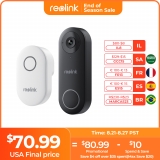 החל מ 65.9$/248 ש״ח לפעמון מצלמה חכם Reolink Video Doorbell PoE / WIFI!!