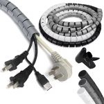 לחטוף!! רק 2.6$/8 ש״ח לרצועת ספירלה באורך 2 מטר לסידור ואירגון כבלים של מחשב!!