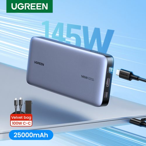 רק 40$/129 ש״ח לפאוור בנק UGREEN 100W עם קיבולת עצומה של 20,000mAh, טעינה מהירה PD 3.1 ומשלוח מהיר מישראל!!